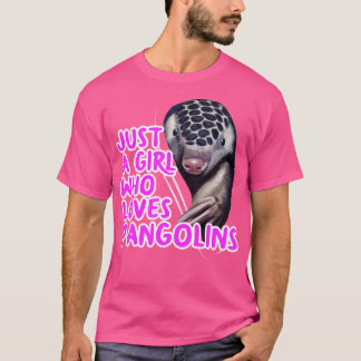 Camiseta Apenas Uma Menina Que Ama Pangolins