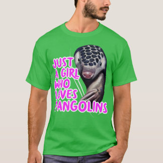 Camiseta Apenas Uma Menina Que Ama Pangolins