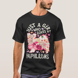 Camiseta Apenas Uma Menina Que Ama Papillons Continental To
