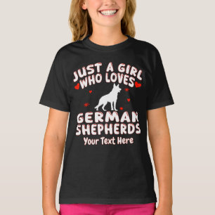 Camiseta Apenas Uma Menina Que Ama Pastores Alemães Persona