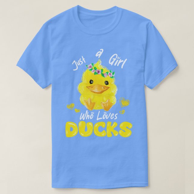 Camiseta Apenas Uma Menina Que Ama Patos (Frente do Design)