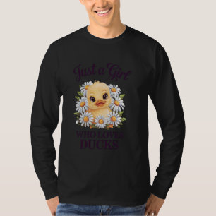 Camiseta Apenas Uma Menina Que Ama Patos Animais Amante De