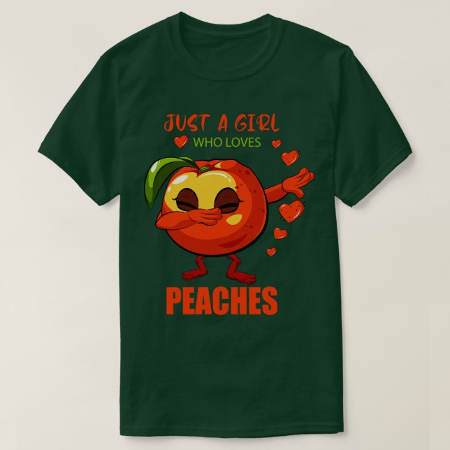 Camiseta Apenas Uma Menina Que Ama Pêssegos (Frente do Design)