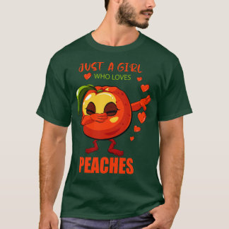 Camiseta Apenas Uma Menina Que Ama Pêssegos