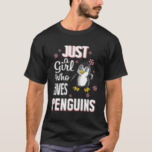 Camiseta Apenas Uma Menina Que Ama Pinguins