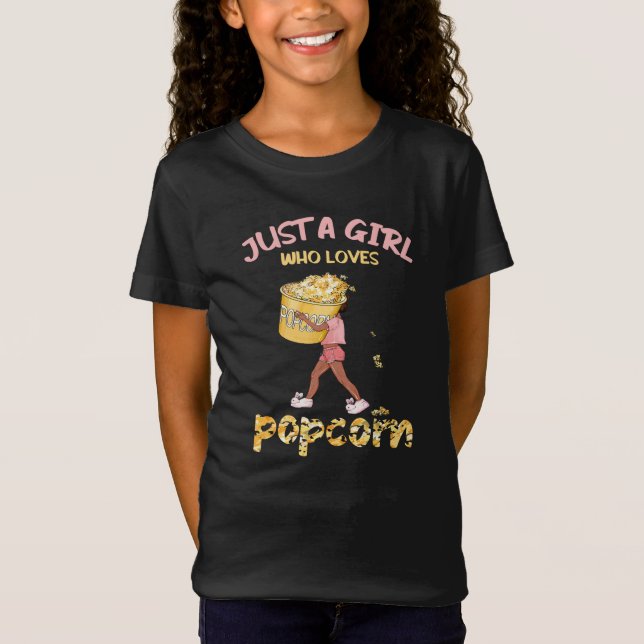 Camiseta Apenas Uma Menina Que Ama Pipoca (Frente)