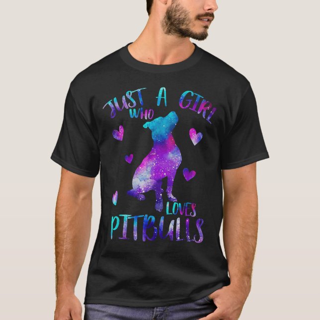 Camiseta Apenas Uma Menina Que Ama Pitbulls (Frente)