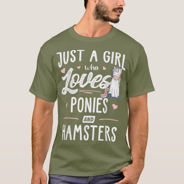 Camiseta Apenas Uma Menina Que Ama Pôs E Hamsters Presentes (Frente)