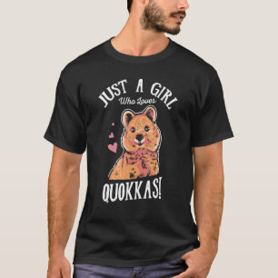 Camiseta Apenas Uma Menina Que Ama Quokkas Aussie Wildlife 