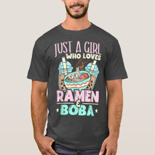 Camiseta Apenas Uma Menina Que Ama Ramen E Bble Tea1086