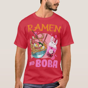 Camiseta Apenas Uma Menina Que Ama Ramen E Boba Kawaii Japa