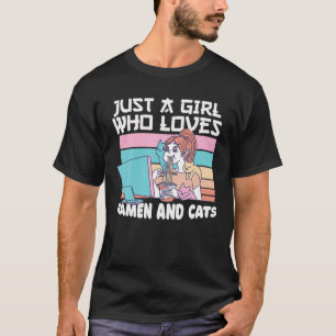 Camiseta Apenas Uma Menina Que Ama Ramen E Comida De Ramen
