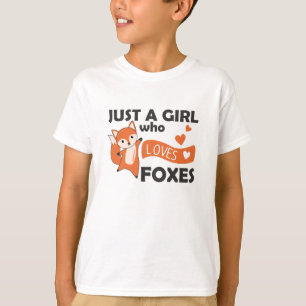 Camiseta Apenas Uma Menina Que Ama Raposa Animais De Corte