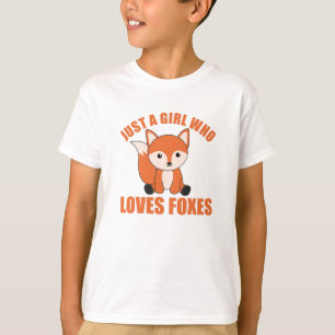 Camiseta Apenas Uma Menina Que Ama Raposa Animais De Corte