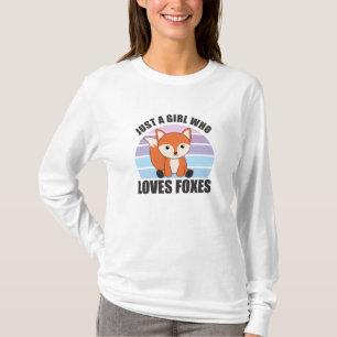 Camiseta Apenas Uma Menina Que Ama Raposa Animais De Corte