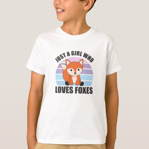 Camiseta Apenas Uma Menina Que Ama Raposa Animais De Corte