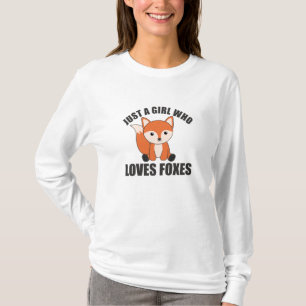 Camiseta Apenas Uma Menina Que Ama Raposa Animais De Corte