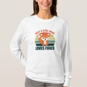 Camiseta Apenas Uma Menina Que Ama Raposa Animais De Corte
