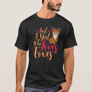 Camiseta Apenas Uma Menina Que Ama Raposa Cute Animal Para