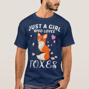 Camiseta Apenas Uma Menina Que Ama Raposa Meninas Garotas B