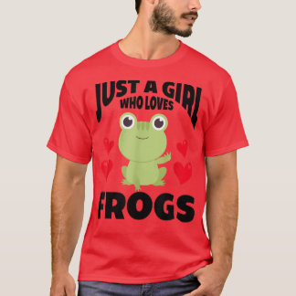 Camiseta Apenas Uma Menina Que Ama RãsFofo Verde Sapo