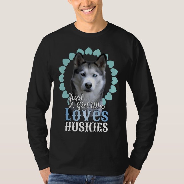Camiseta Apenas Uma Menina Que Ama Roucos Cachorro Rouco (Frente)