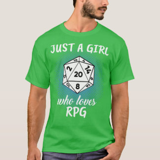 Camiseta Apenas Uma Menina Que Ama RPG