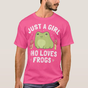 Camiseta Apenas Uma Menina Que Ama Sapos Com O Anime Kawaii