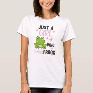 Camiseta Apenas Uma Menina Que Ama Sapos Sapo Doce