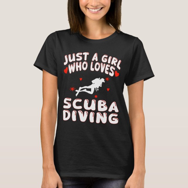 Camiseta Apenas Uma Menina Que Ama Scuba Merging (Frente)