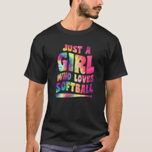 Camiseta Apenas Uma Menina Que Ama Softball Girl Roupa Soft