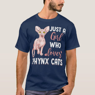 Camiseta Apenas Uma Menina Que Ama Sphynx Gata Gato Engraç