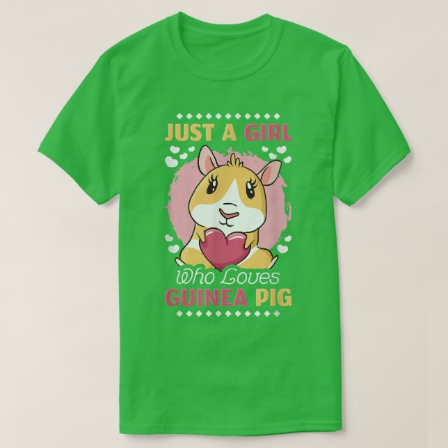 Camiseta Apenas Uma Menina Que Ama Suínos870 (Frente do Design)