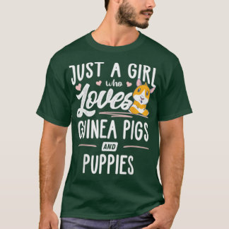Camiseta Apenas Uma Menina Que Ama Suínos E Cachorros De Gu