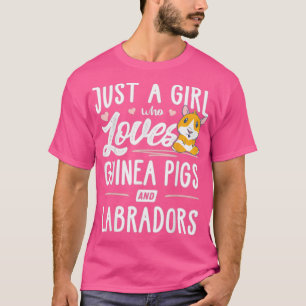 Camiseta Apenas Uma Menina Que Ama Suínos E Labradores Da G