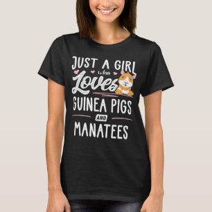 Camiseta Apenas Uma Menina Que Ama Suínos E Manatins