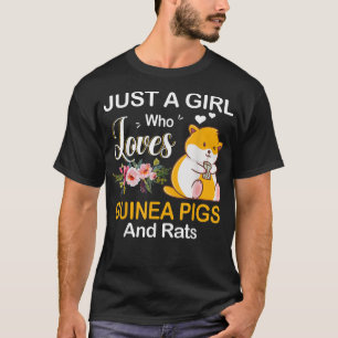 Camiseta Apenas Uma Menina Que Ama Suínos E Ratos Da Guiné