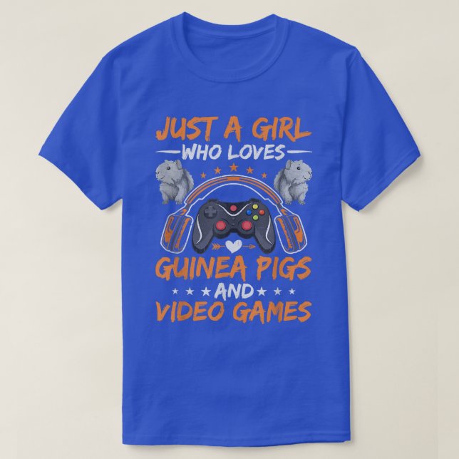 Camiseta Apenas Uma Menina Que Ama Suínos E Videos games De (Frente do Design)