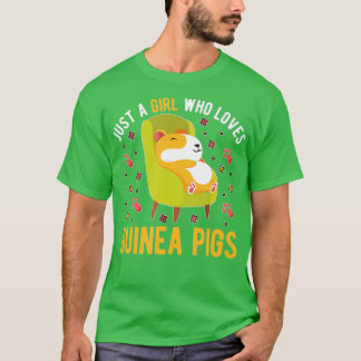 Camiseta Apenas Uma Menina Que Ama Suínos-Guiné - 1