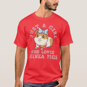 Camiseta Apenas Uma Menina Que Ama Suínos Guiné - 5