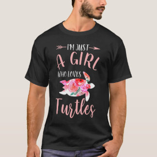 Camiseta Apenas Uma Menina Que Ama Tartarugas Cute Lover