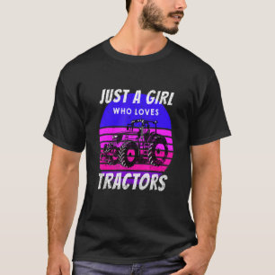 Camiseta Apenas Uma Menina Que Ama Tratores Fazenda 1
