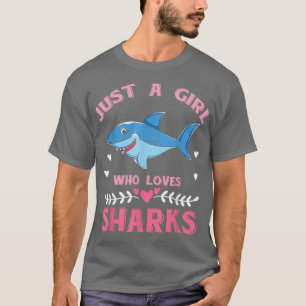 Camiseta Apenas Uma Menina Que Ama Tubarão