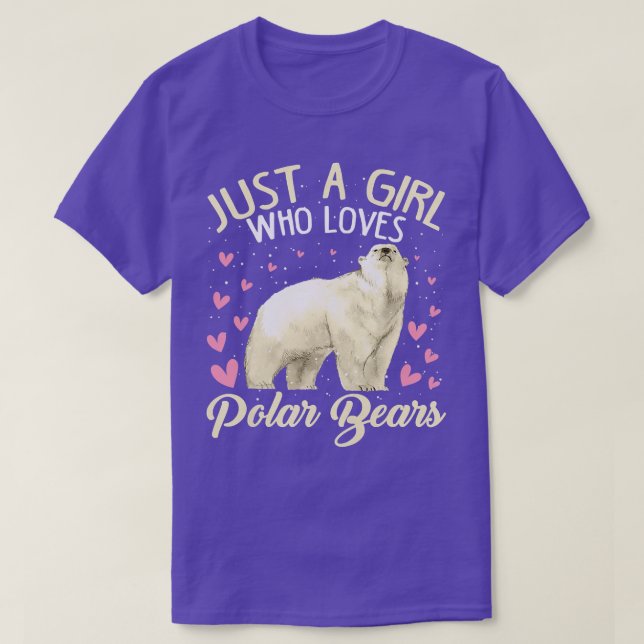 Camiseta Apenas Uma Menina Que Ama Um Urso Polar Urso Polar (Frente do Design)