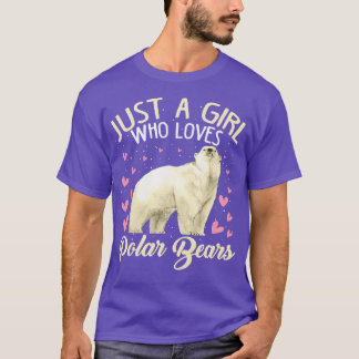 Camiseta Apenas Uma Menina Que Ama Um Urso Polar Urso Polar