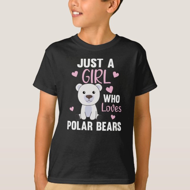 Camiseta Apenas Uma Menina Que Ama Ursos Polares - Polar Bo (Frente)