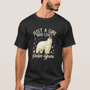 Camiseta Apenas Uma Menina Que Ama Ursos Polares Urso Pol