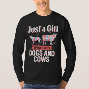 Camiseta Apenas Uma Menina Que Ama Vaca De Galinha