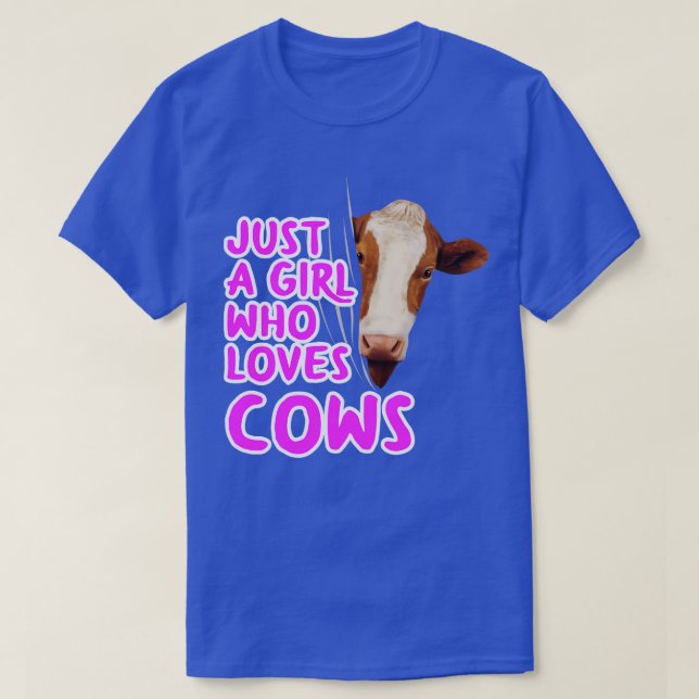 Camiseta Apenas Uma Menina Que Ama Vacas (Frente do Design)