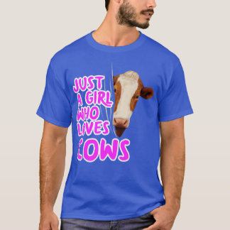 Camiseta Apenas Uma Menina Que Ama Vacas